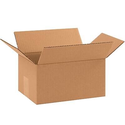 Front. The Packaging Wholesalers - 10" x 7" x 5" Corrugated Kraft Boxes, 32 ECT, 25/Bundle (BS100705X) - Kraft.