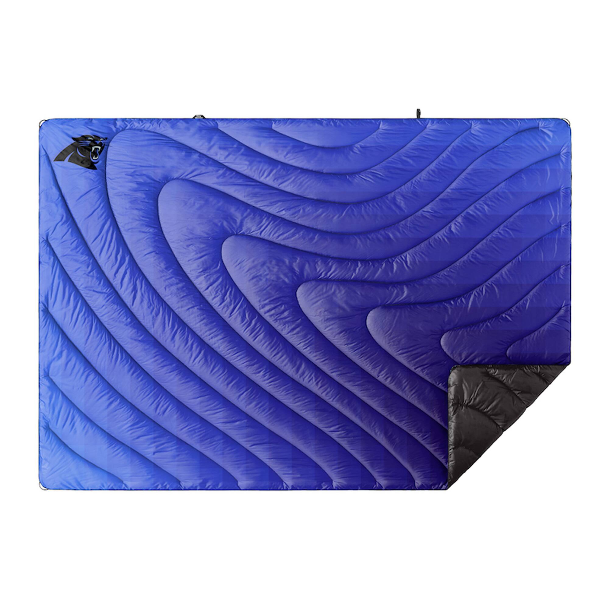 Front. Rumpl - Carolina Panthers 75'' x 52'' Original Puffy Blanket - Multicolor.