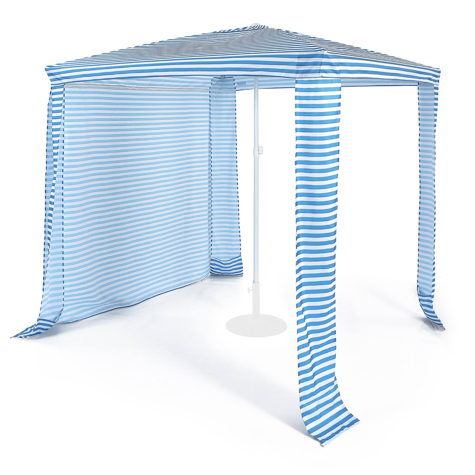 Alt View 17. Costway - 6.6' x 6.6' Foldable Beach Cabana Easy-Setup Beach Canopy with Carry Bag - Blue.