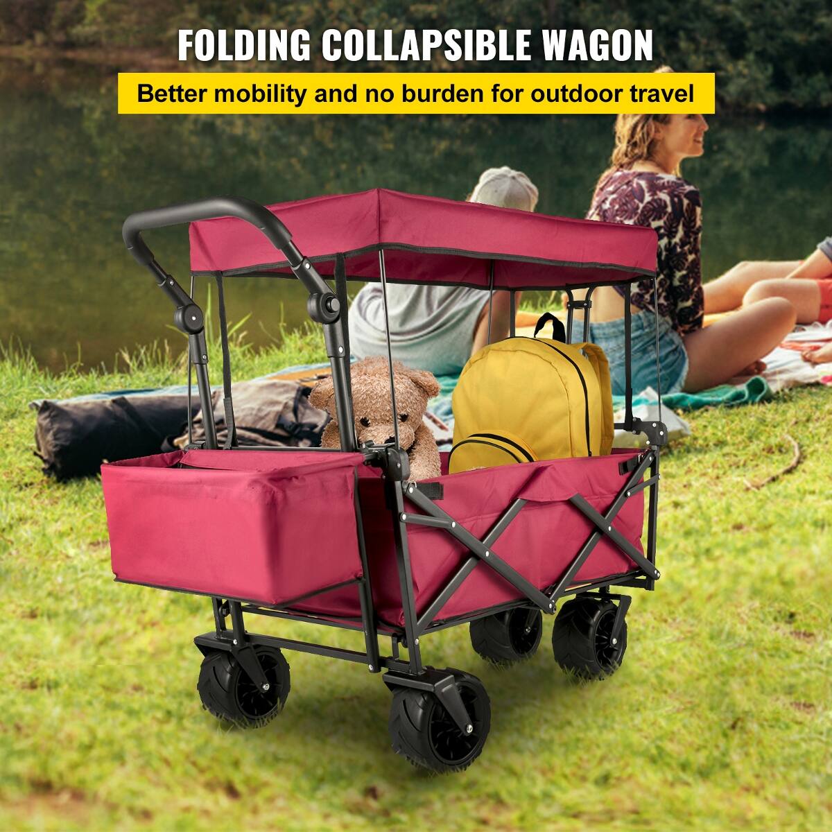 FOLDING COLLAPSIBLE WAGON  
Better mobility and no burden for outdoor travel
