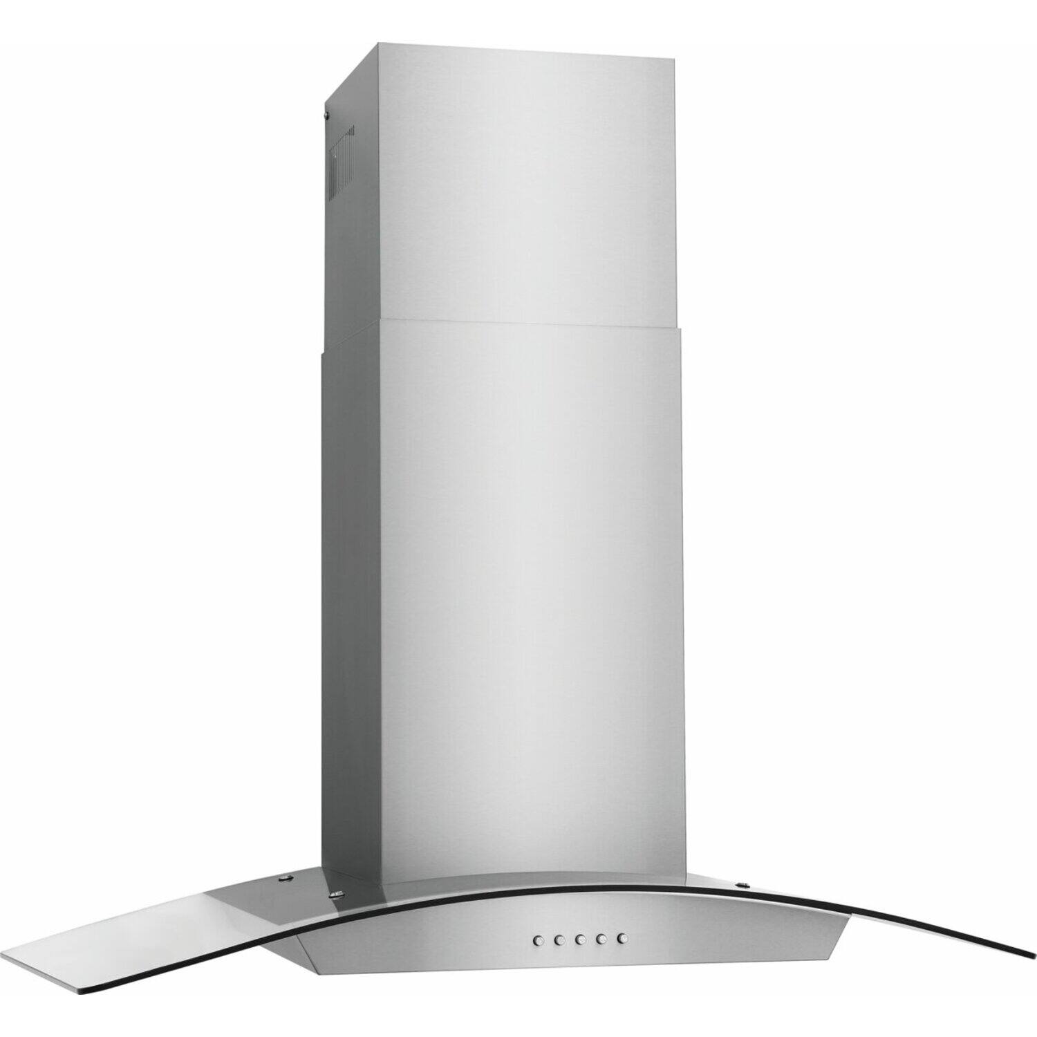 Left. Frigidaire - 36" Glass Canopy Hood - Stainless Steel.