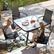 Alt View 6. Outsunny - Set of 4 Outdoor Wicker Dining Chairs, All-Weather Rattan Armchairs with Armrests, Steel Frame - Brown.
