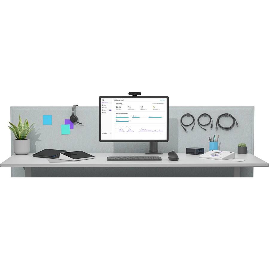 Logitech Tap IP in White Fast Ethernet Wireless LAN Tabletop, Riser ...