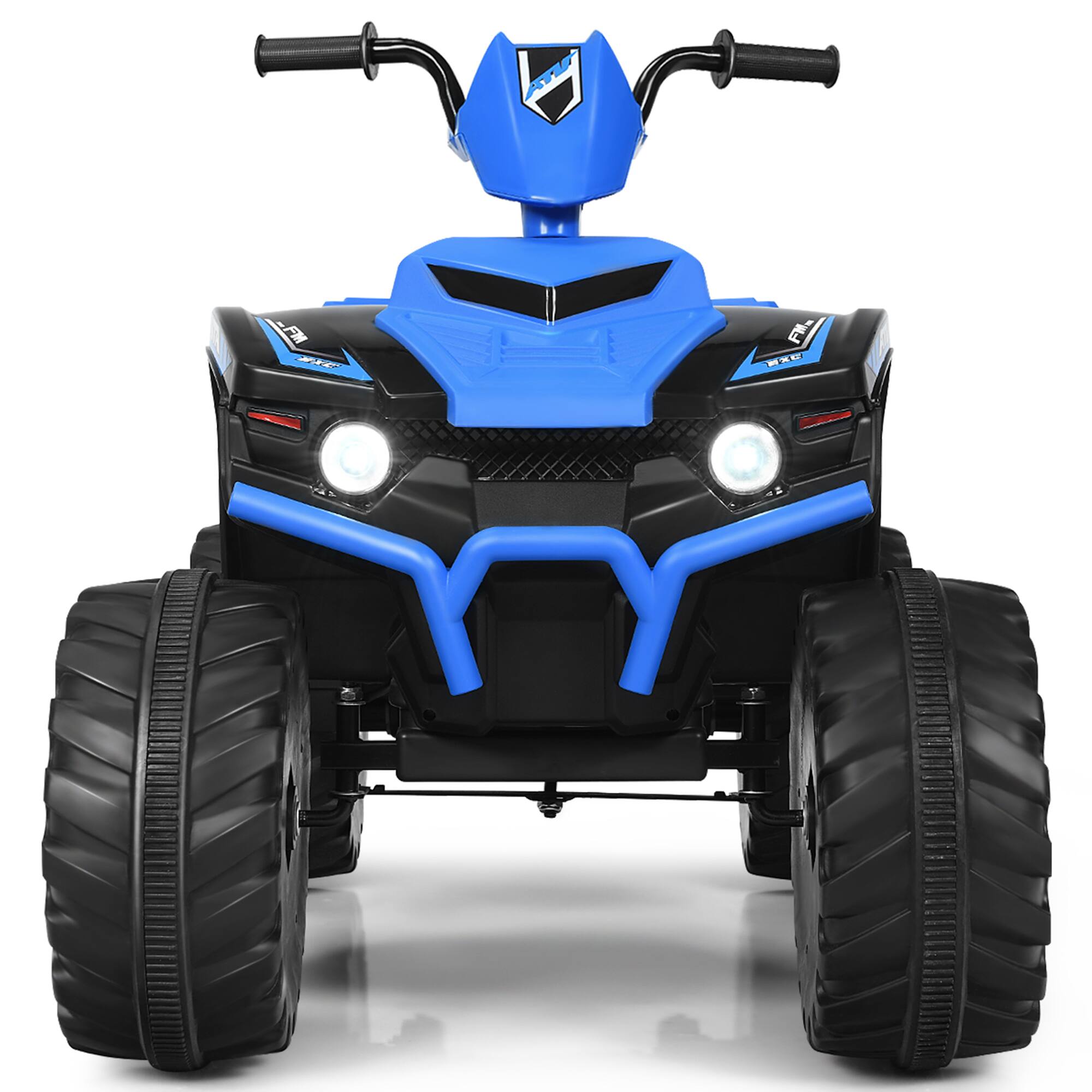 Alt View 3. Gymax - Gymax 12V Electric Kids Ride On Car ATV 4-Wheeler Quad w/ Music LED Light Navy - Navy.