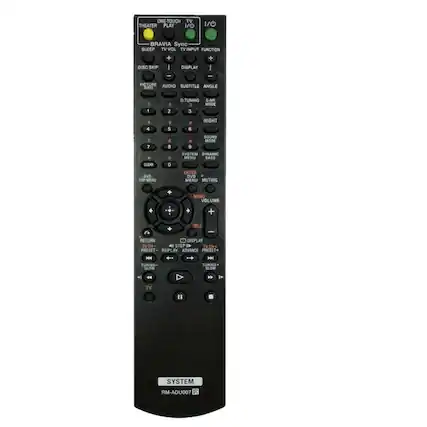 Front. Home Collection - Remote RM-ADU007 for Sony DVD Home Theater System DAV-DZ630 / HCD-HDX665.