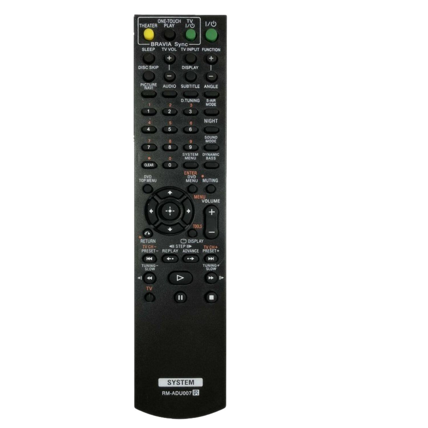 Front. Home Collection - Remote RM-ADU007 for Sony DVD Home Theater System DAV-DZ630 / HCD-HDX665.