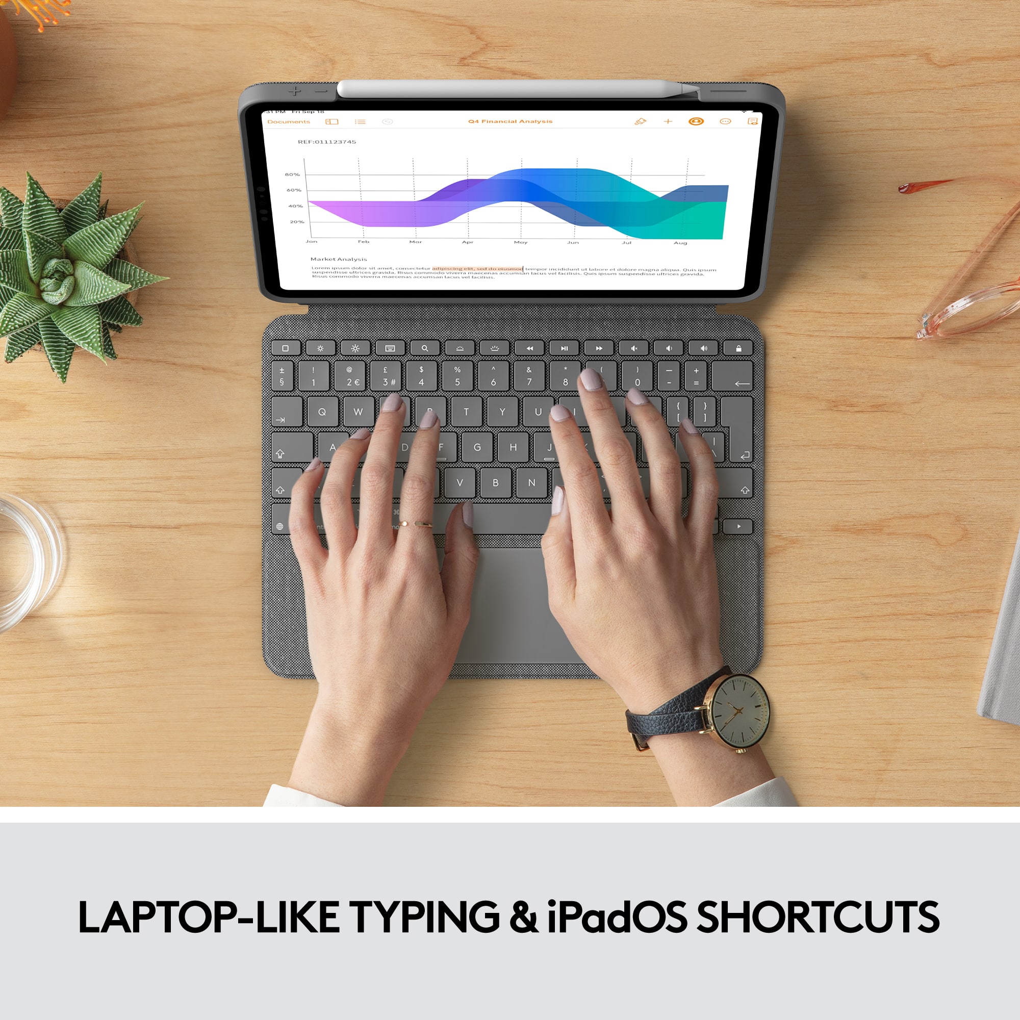 LAPTOP-LIKE TYPING & iPadOS SHORTCUTS