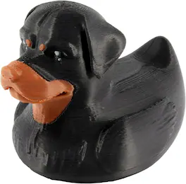 JuzToys - Rottweiler Duck Figurine, 4x4 Ducking, Fun Car Dashboard Accessory, Unique Dog Figure Gifts, Ducks for Cars by PowerTRC - Black