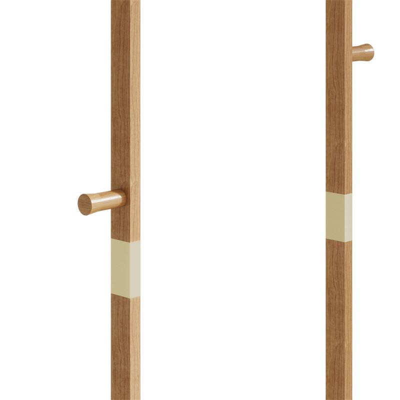 Alt View 6. ALEXOUN - Solid Wood Coat Rack - 23.6" x 11" x 70.8", Stylish Design, Suitable for Bedroom,Entrance,Living Room,Wood Finish - Walnut.