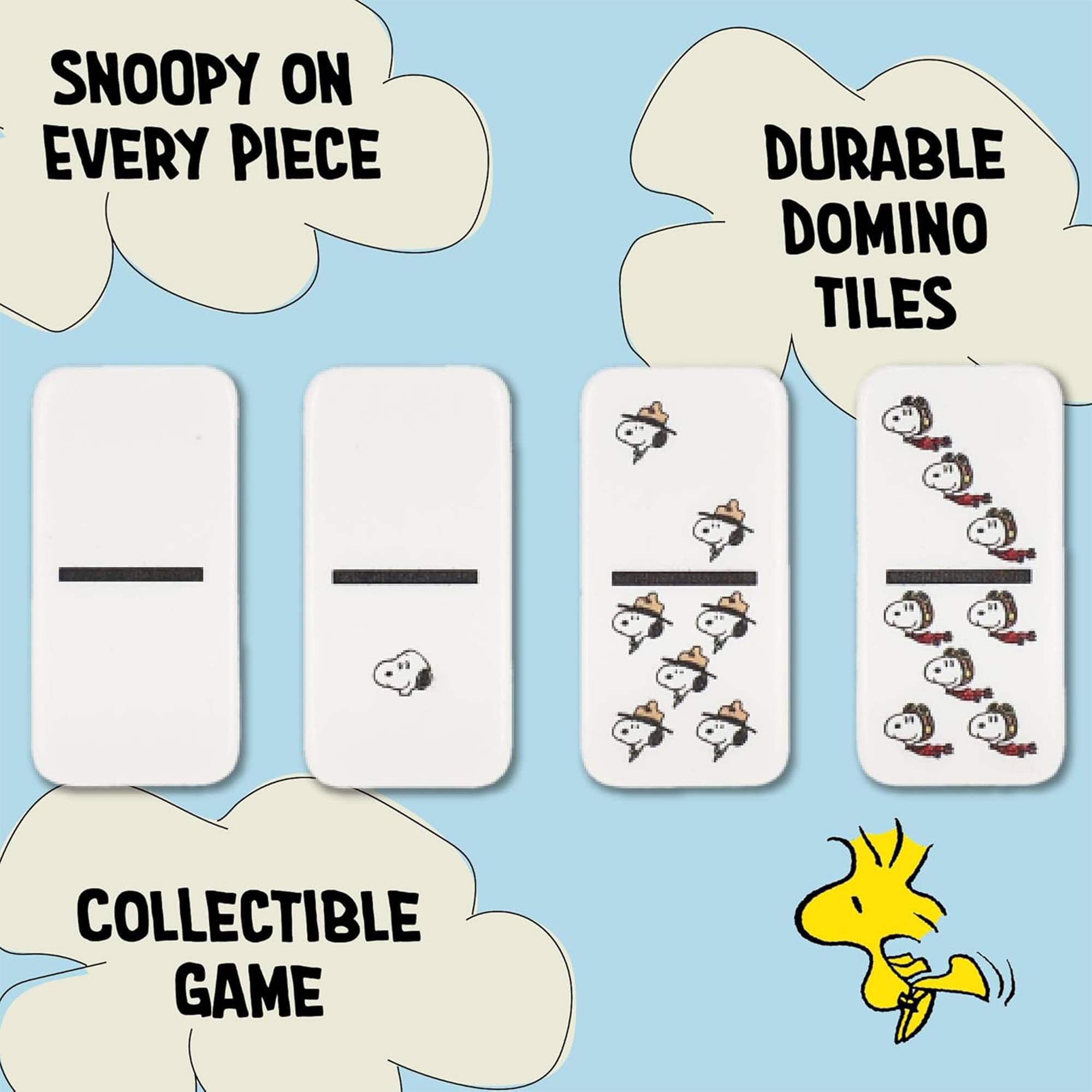 Snoopy on every piece durable domino tiles collectible game