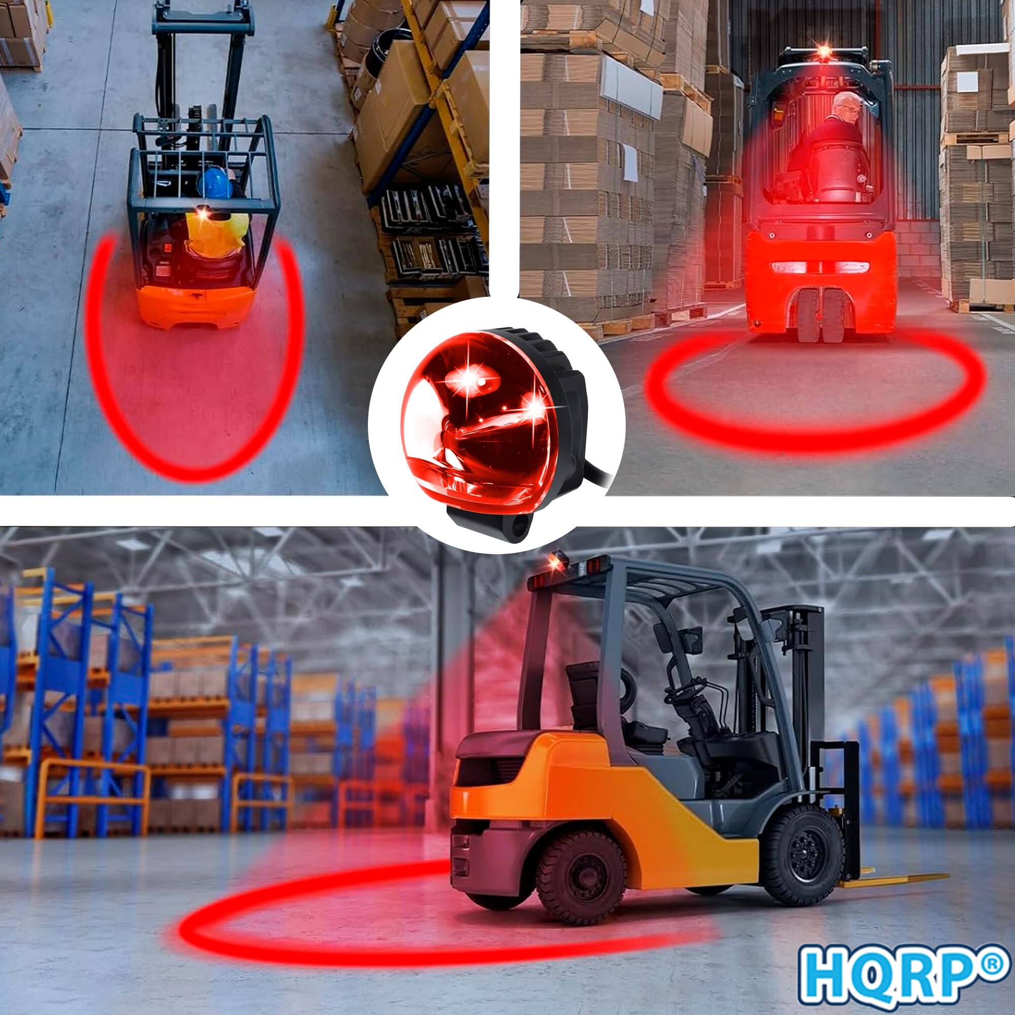 Back. HQRP - Arc Beam Forklift Safety Light 10 W LED Warning Lamp 10-80 V DC IP6K9K EMC.