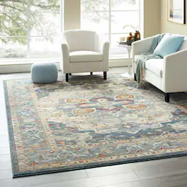 Modway - Tribute Diantha Distressed Vintage Floral Vintage Medallion Area Rug - Multicolor