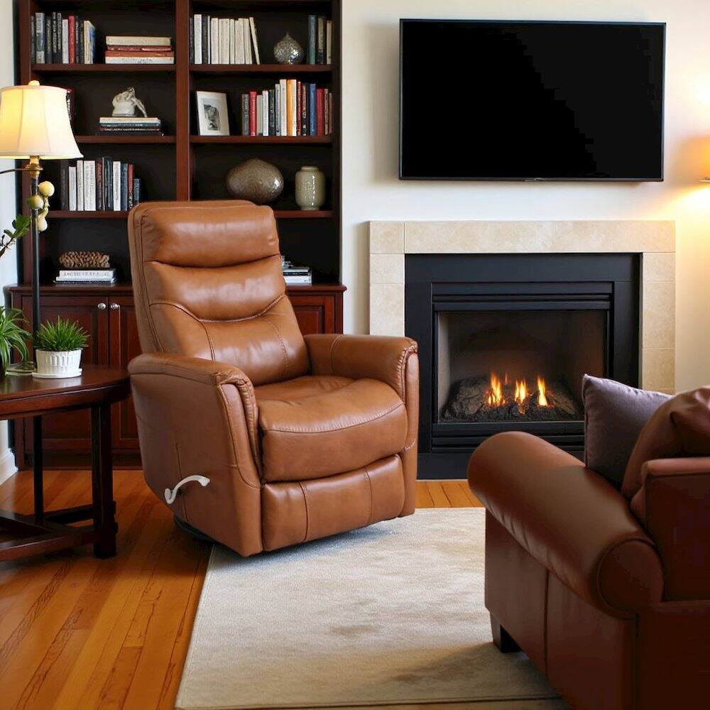 Left. Starlight Canyon Home - Butterscotch Recliner Nursery Glider – Elegant Boucle Chairs for Comfort - Light Brown.