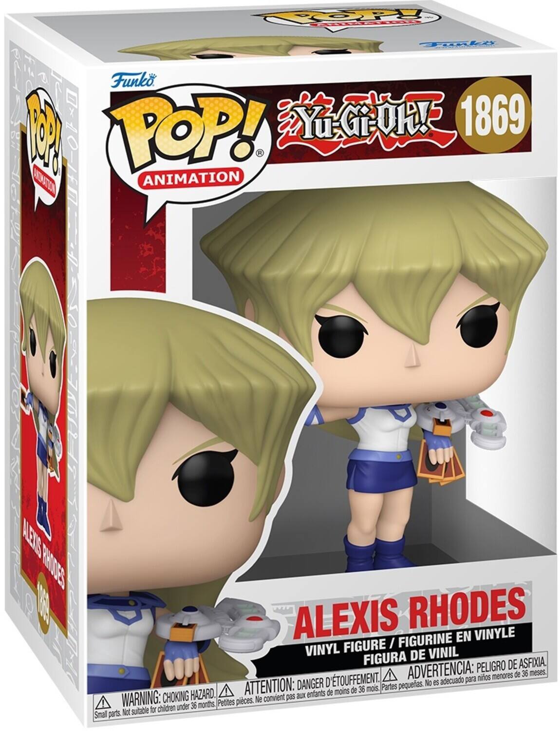 TO  TGli 2 S Funko   1869 M POP! Yu-G-Oh K MDMAITTN Lm ANIMATION ALEIS PHODES d ALEXIS RHODES FIGURINE EN VINYLE FIGURE I VINYL DE VINIL FIGURA DE ASFIXIA. ADVERTENCIA: PELIGRO 36 meses. ninos menores de ATTENTION: DANGER D'TOUFFEMENT. mois. Partes pequeas. No es openoae  de moins de 36 CHOKING HAZARD. convient pas aux enfants WARNING: under 36 months Petites pieces. Ne Not suitable for children Smal parts.