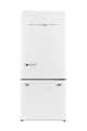 Unique Appliances - 30 in. Wide Classic Retro 30 in 17.7 cu. ft. Frost Free Retro Bottom Freezer Refrigerator - Marshmallow White