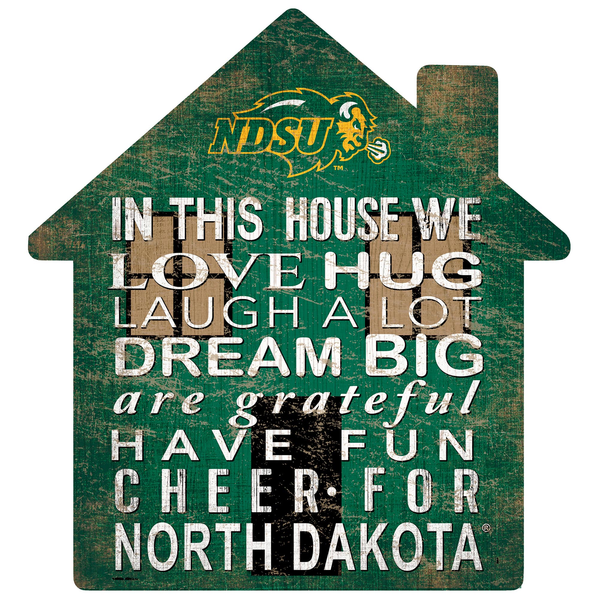 Fan Creations - NDSU Bison 12'' Team House Sign - Multicolor
