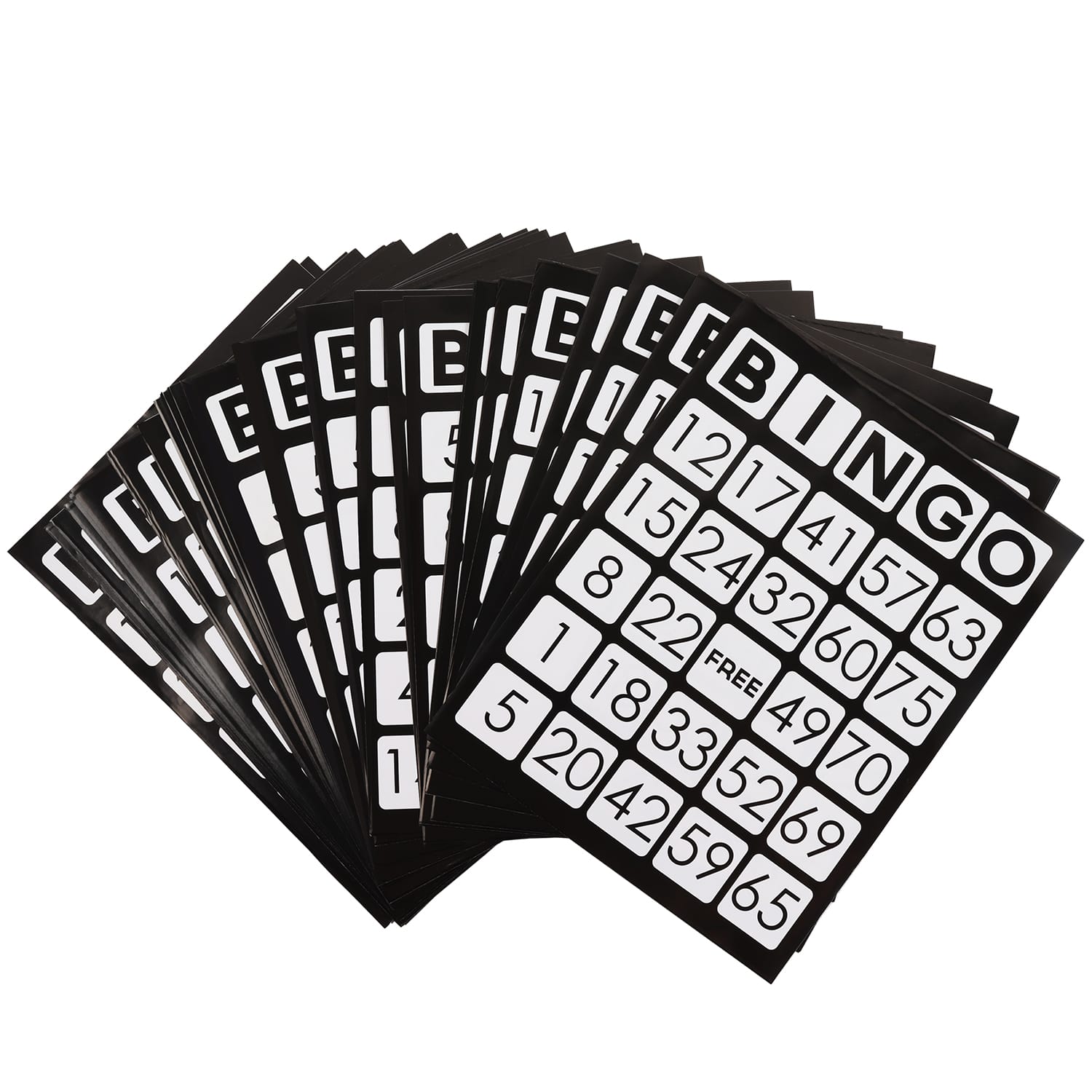 GSE Games & Sports Expert - 100-Pack Jumbo Bingo Game Cards, Reusable Paper Bingo Sheets with Easy Read Numbers