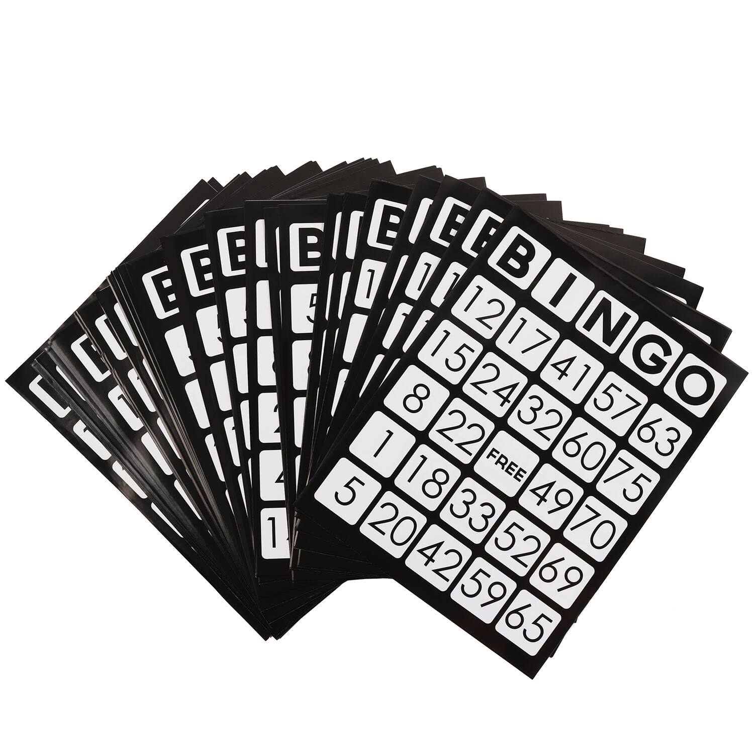 GSE Games & Sports Expert - 100-Pack Jumbo Bingo Game Cards, Reusable Paper Bingo Sheets with Easy Read Numbers
