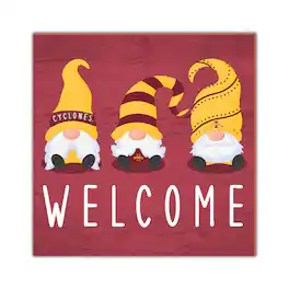 Fan Creations - Iowa State Cyclones 10'' x 10'' Welcome Gnomes Sign - Multicolor