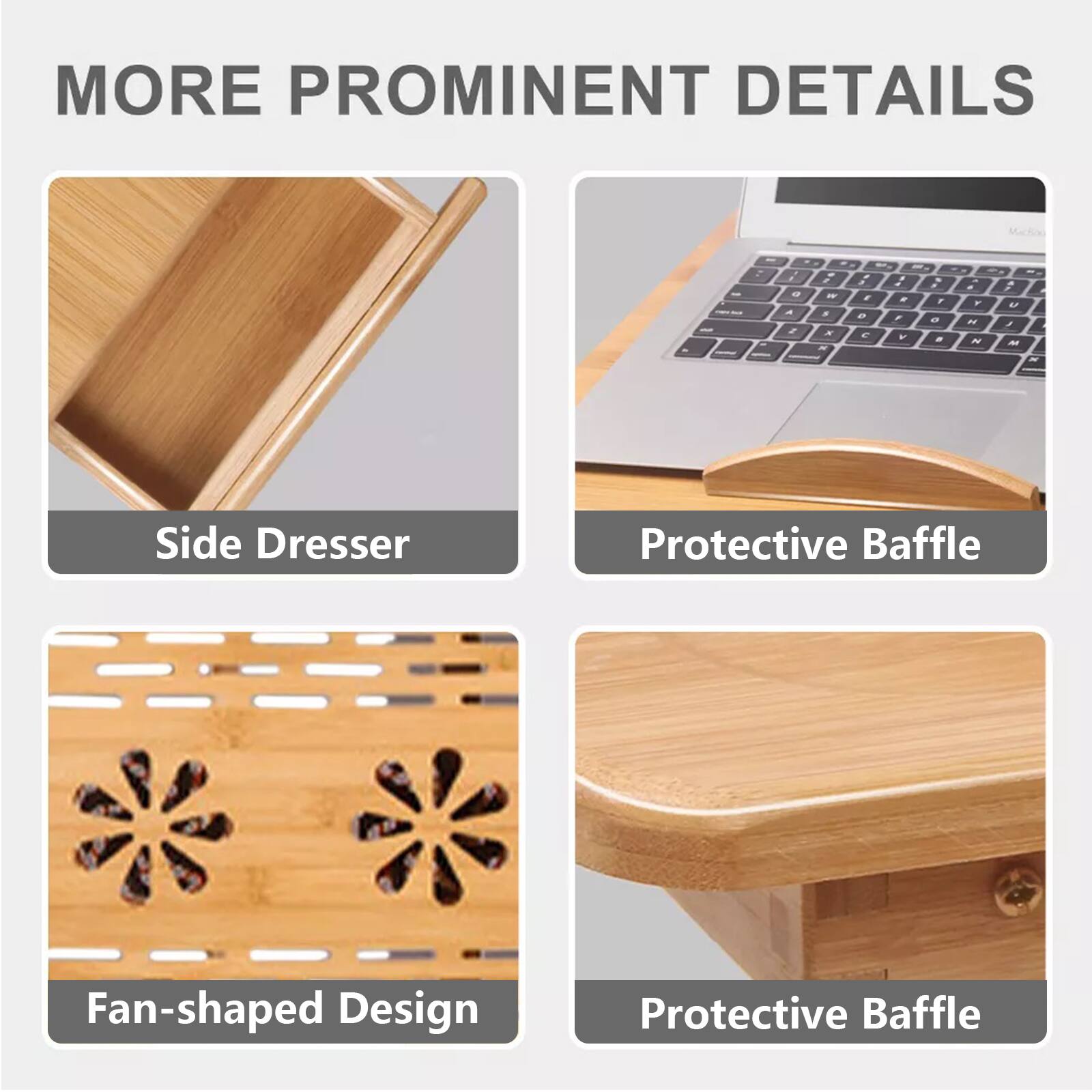 MORE PROMINENT DETAILS

- Side Dresser
- Protective Baffle
- Fan-shaped Design
- Protective Baffle