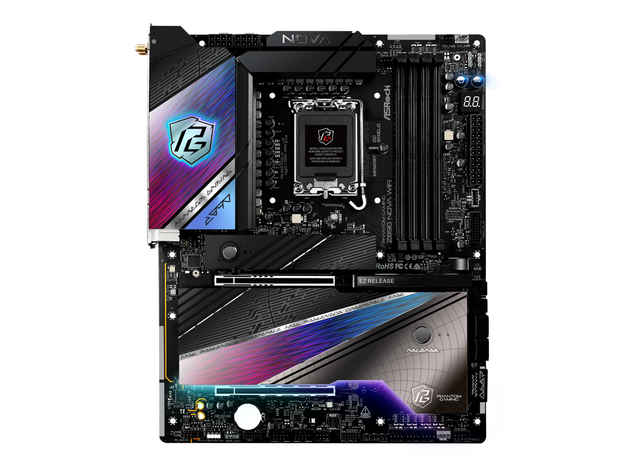 1 LARNE MA 6A NOVA N I ASRock - - 2 F DC SHELD .. ...  - - F ... - -. - T SR - ... I - -  I t I +e  & I MEMOHY WIFI 2 CAMINE VADN PHANTOM 06AZ UK ANCk RoHS FC CE cone 0000 8.8. I EZ RELEASE FAN Derm materoas AAM CvLe AAeraas nLAM   PRANTUM CAME 0 ccoLom 46AT 1 sde