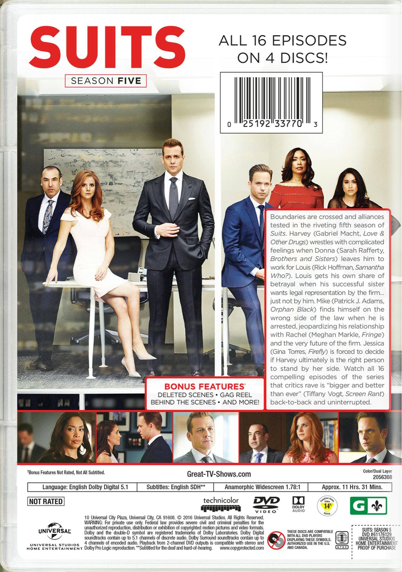 Angle. Suits: Season Five [DVD].