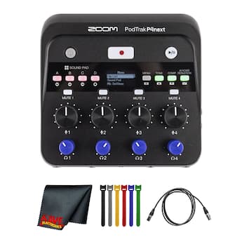 Zoom PodTrak P4next Podcast Recorder, Battery Powered, 4 Zoom PodTrak P4next Podcast Recorder, Battery Powered, 4