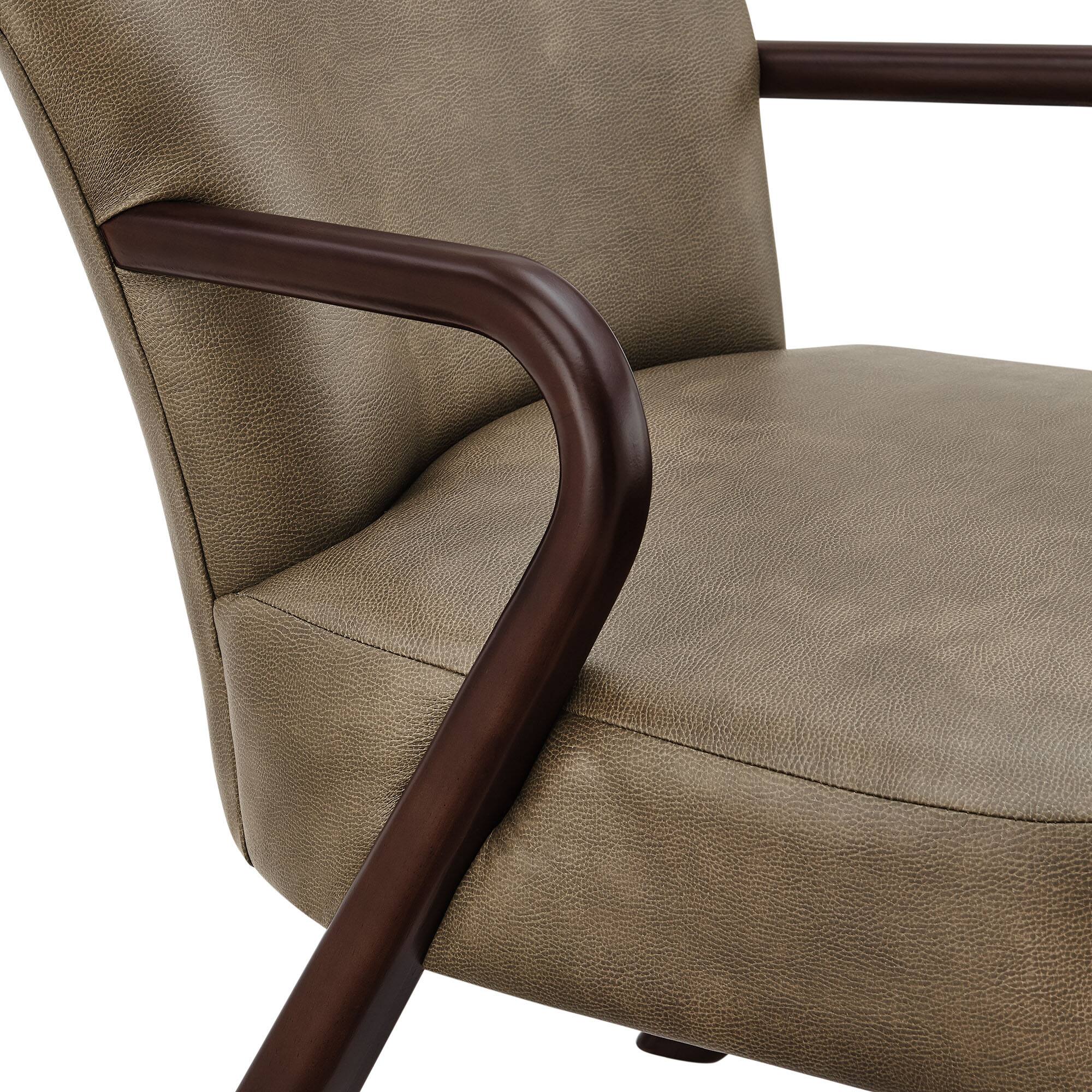 Alt View 5. Modway - Arden Faux Leather Upholstered Accent Armchair by Modway - Mushroom.