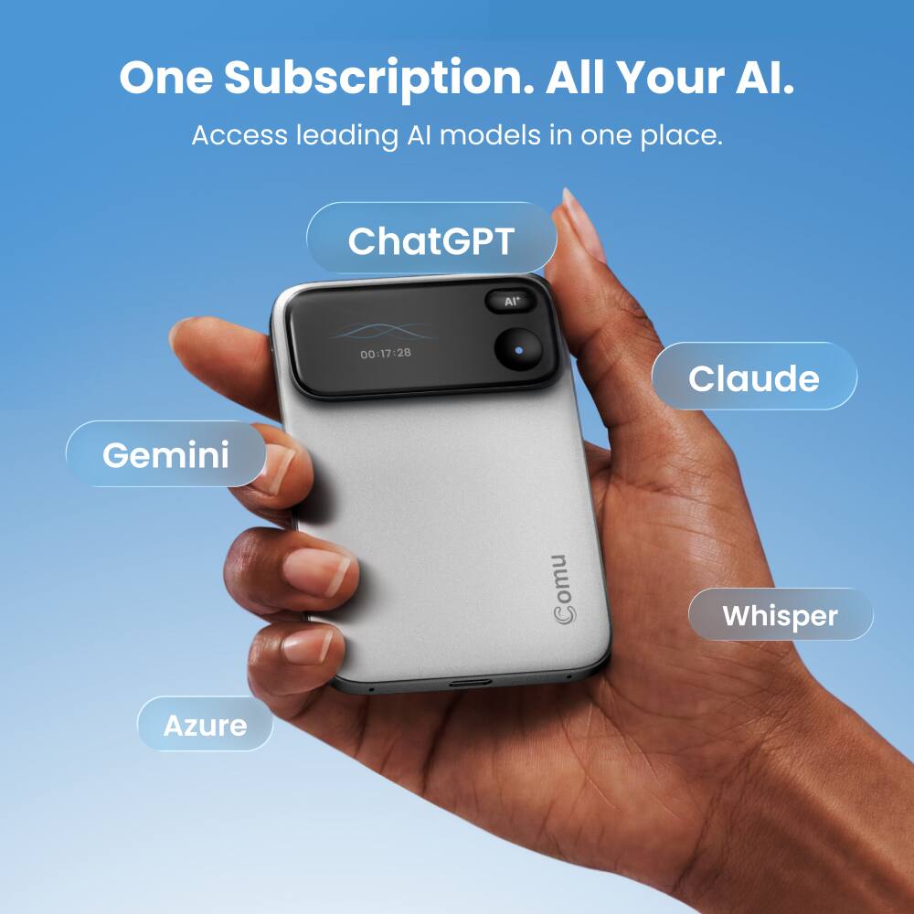 One Subscription. All Your AI.  
Access leading AI models in one place.  
ChatGPT  
Claude  
Gemini  
Whisper  
Azure