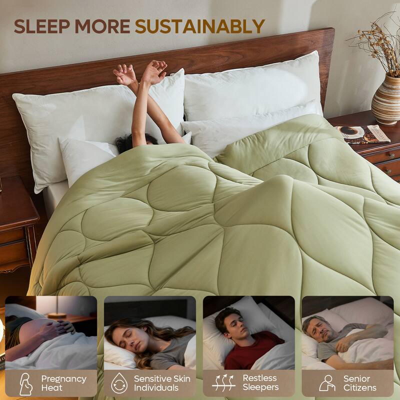 SLEEP MORE SUSTAINABLY

- Pregnancy Heat
- Sensitive Skin Individuals
- Restless Sleepers
- Senior Citizens