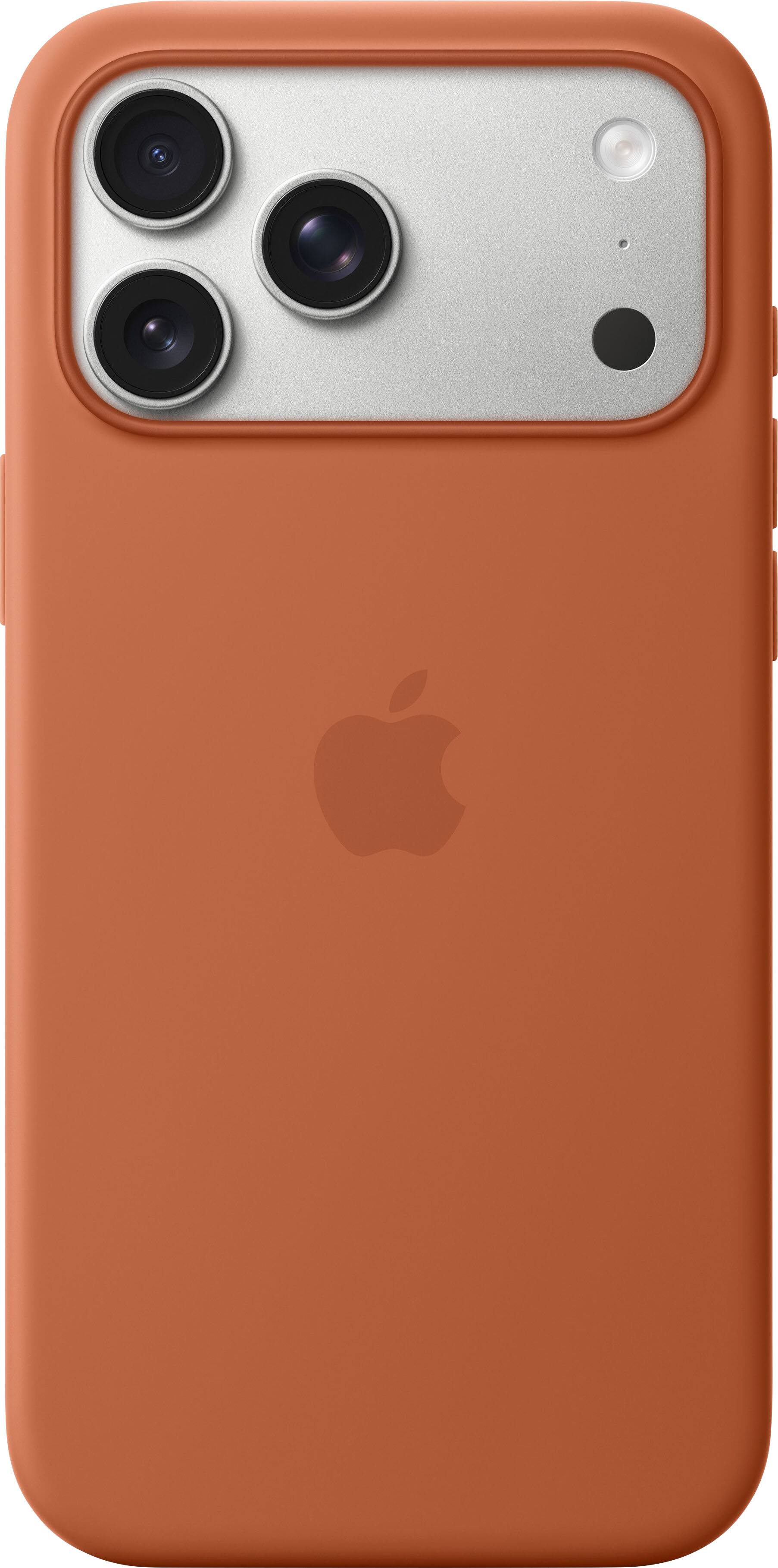 Alt View 1. Apple - iPhone 17 Pro Max Silicone Case with MagSafe - Terra Cotta.