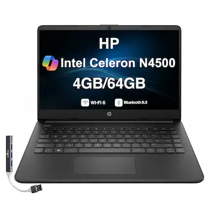 HP Intel Celeron N4500 4GB/64GB Wi-Fi 6 Bluetooth 5.3