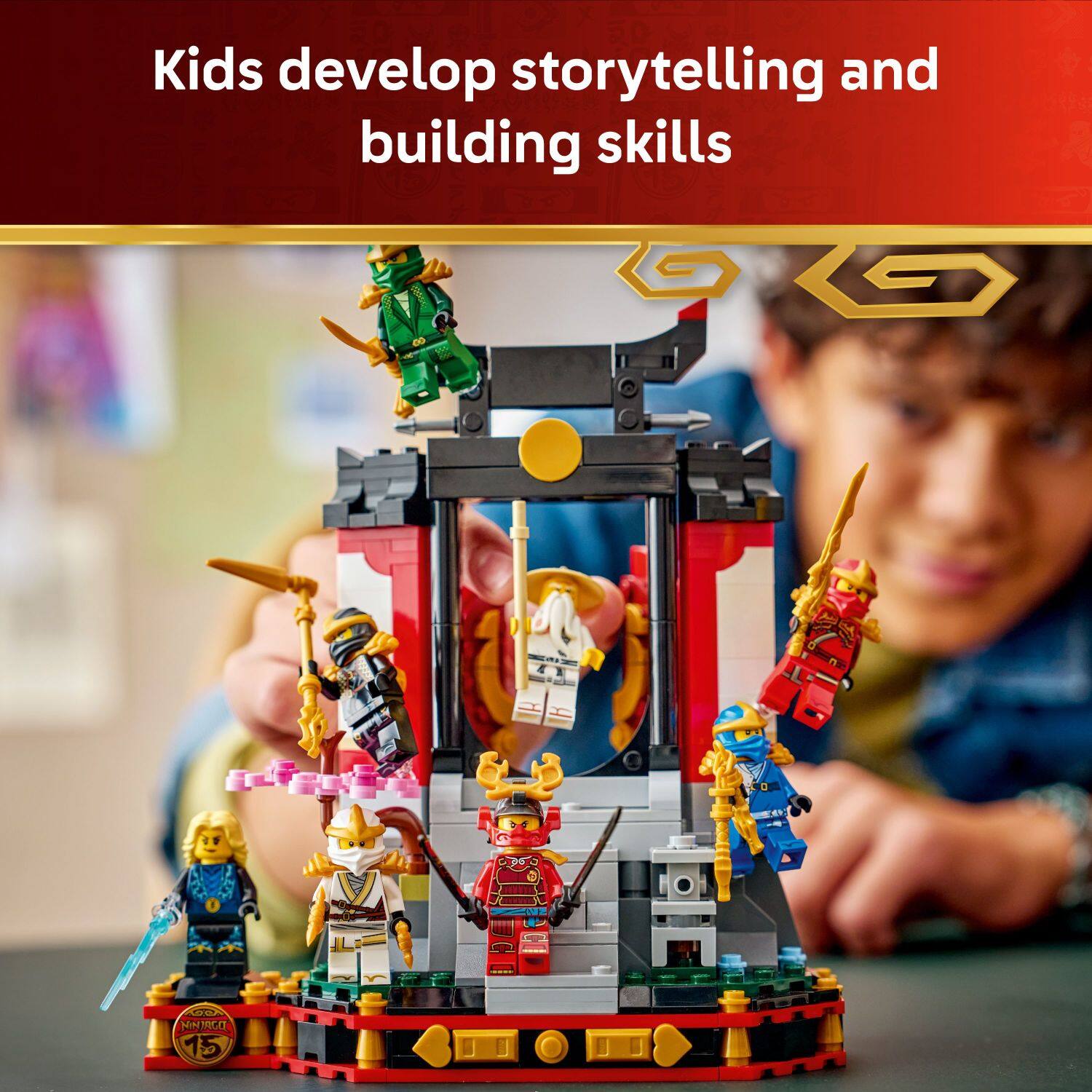 Kids develop storytelling and building skills