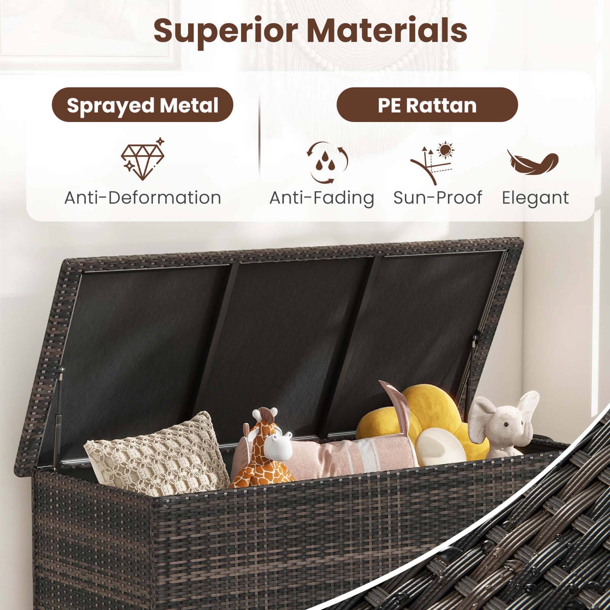 Superior Materials

Sprayed Metal
- Anti-Deformation

PE Rattan
- Anti-Fading
- Sun-Proof
- Elegant