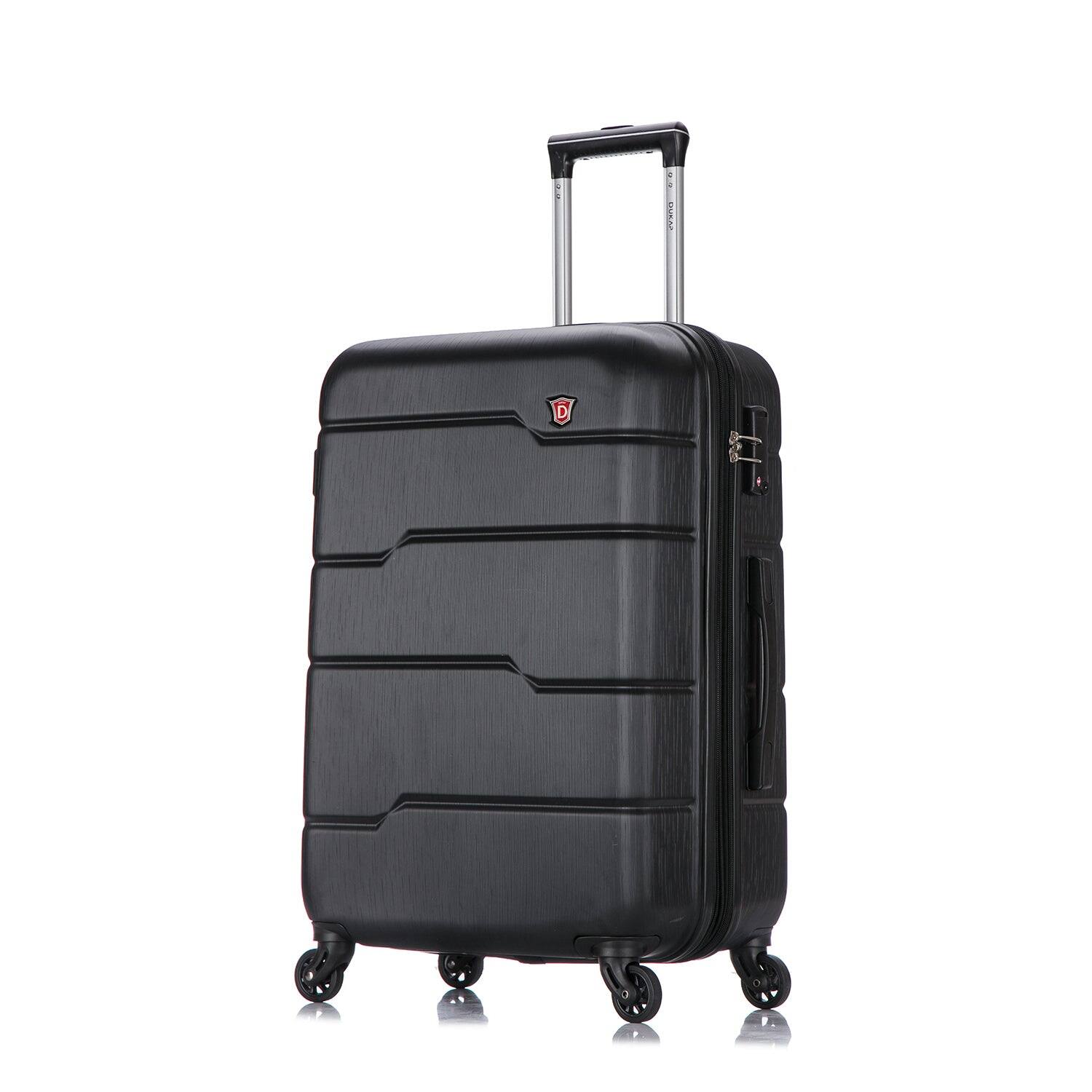 Photos - Luggage Dukap  Rodez Lightweight Hardside Spinner  24" - Black DKROD00M-BLK 