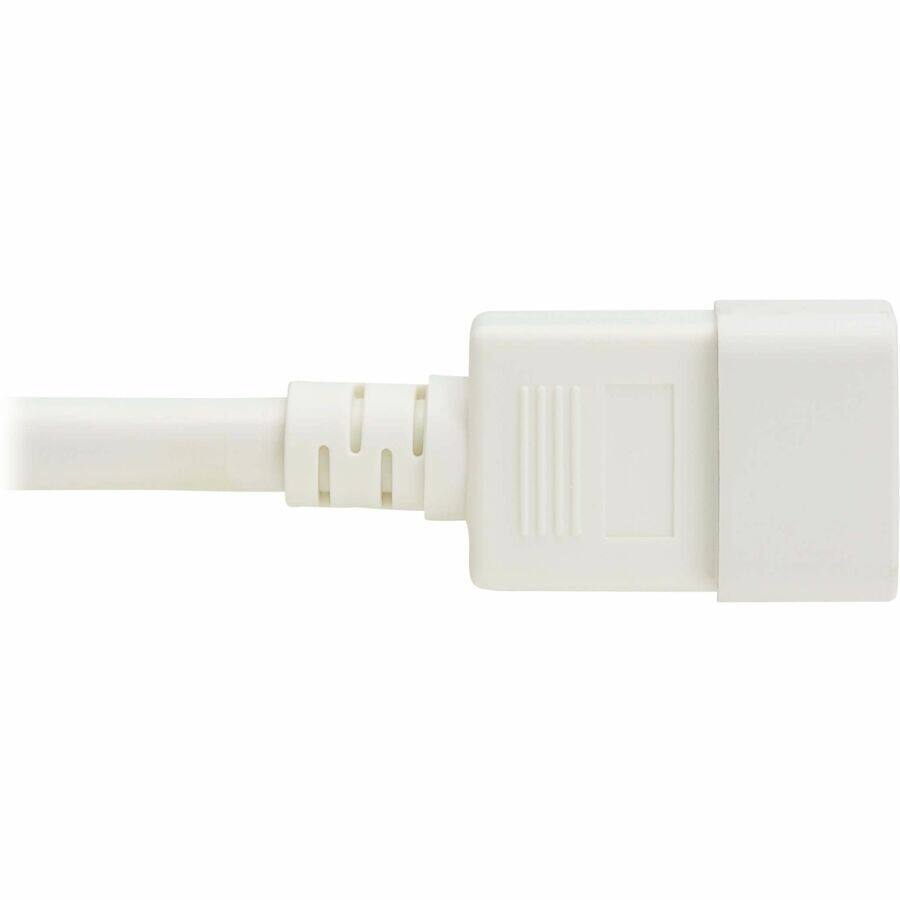 Alt View 4. Tripp Lite - Eaton Tripp Lite Series Power Cord, C20 to C21 - Heavy-Duty, 20A, 250V, 12 AWG, 4 ft. (1.2 m), White - For Network - White.