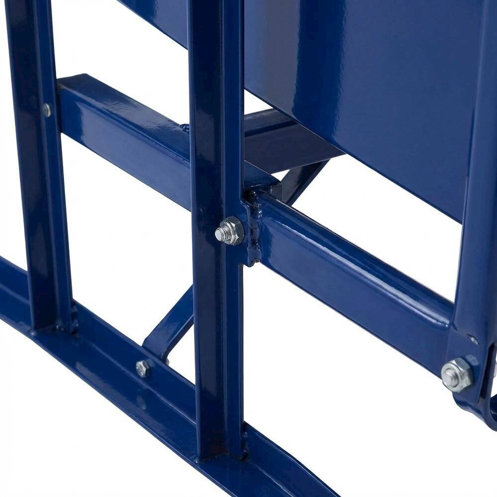 Alt View 2. Outdoor Escape - Navy Metal Patio Glider Bench – Outdoor Seating for Two with Retro Charm - Navy Gloss.