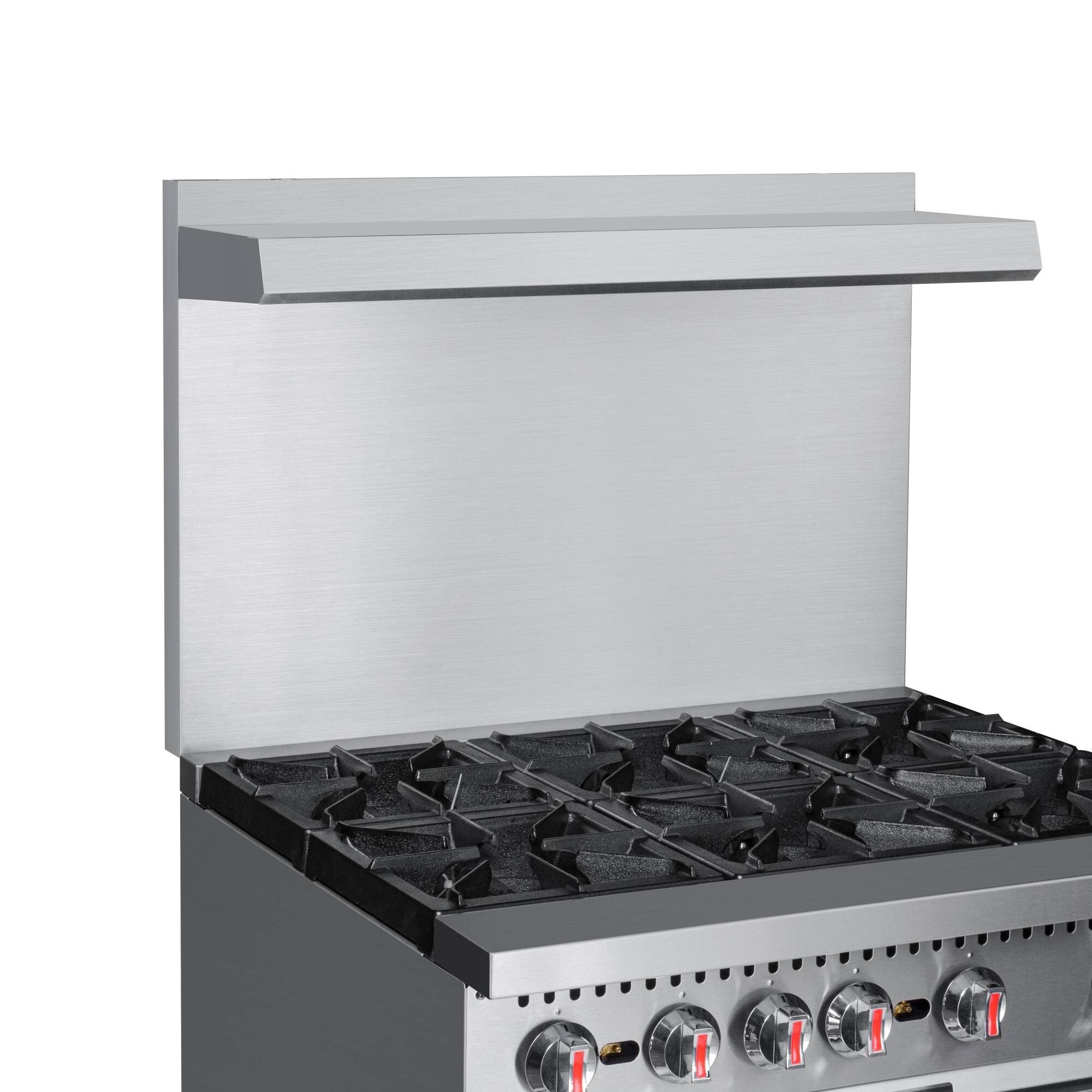 Left. Koolmore - 36 in. 6 Burner Commercial Natural Gas Range in Stainless-Steel (KM-CR36-NG) - Stainless Steel.