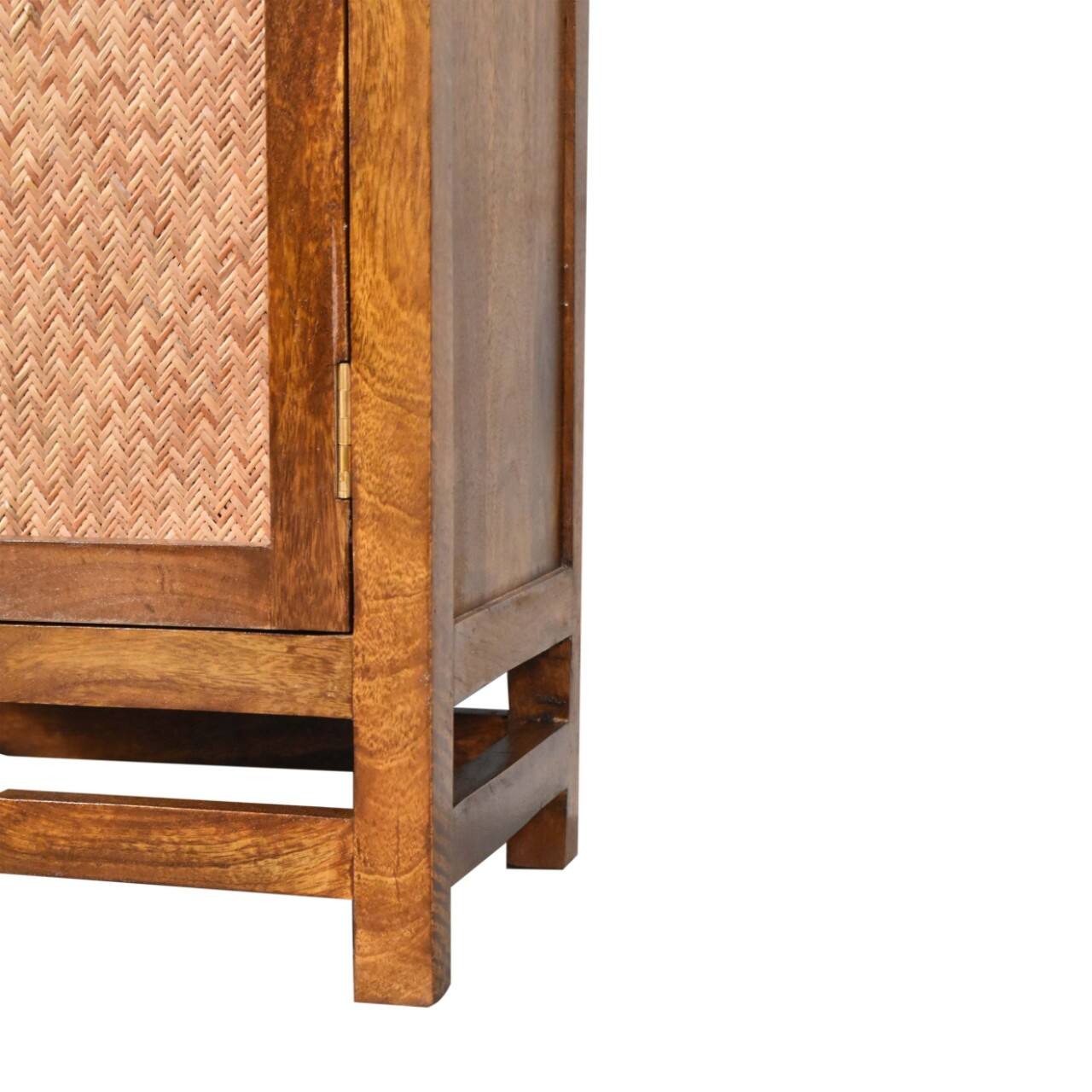 Alt View 6. Artisan Furniture - Artisan Furniture Solid Wood Chestnut Cane Door Display Unit, Brown - Brown.