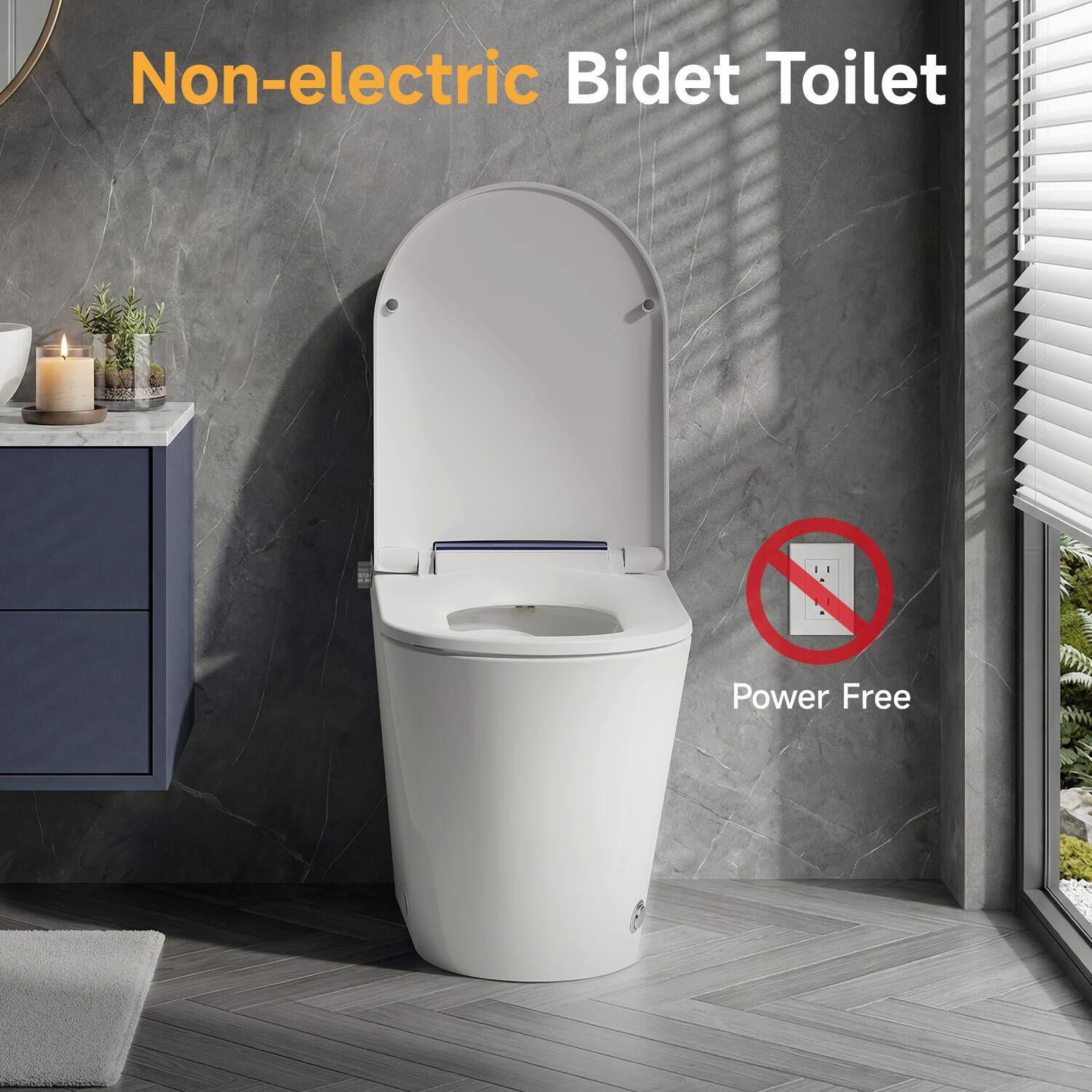 Non-electric Bidet Toilet  
Power Free