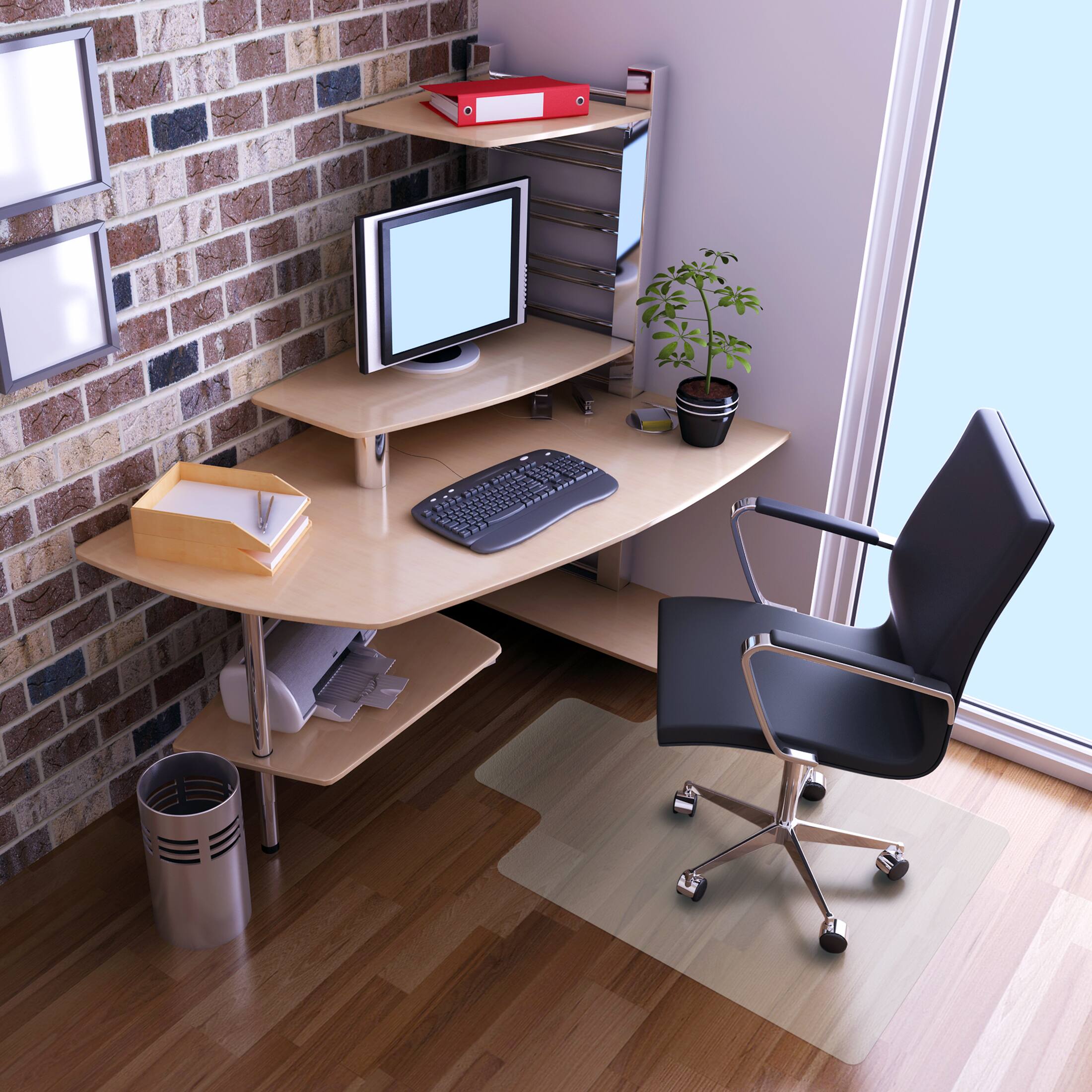 Floortex Premium Lipped Vinyl Chair Mat for Hard Floor 36 x 48 inches