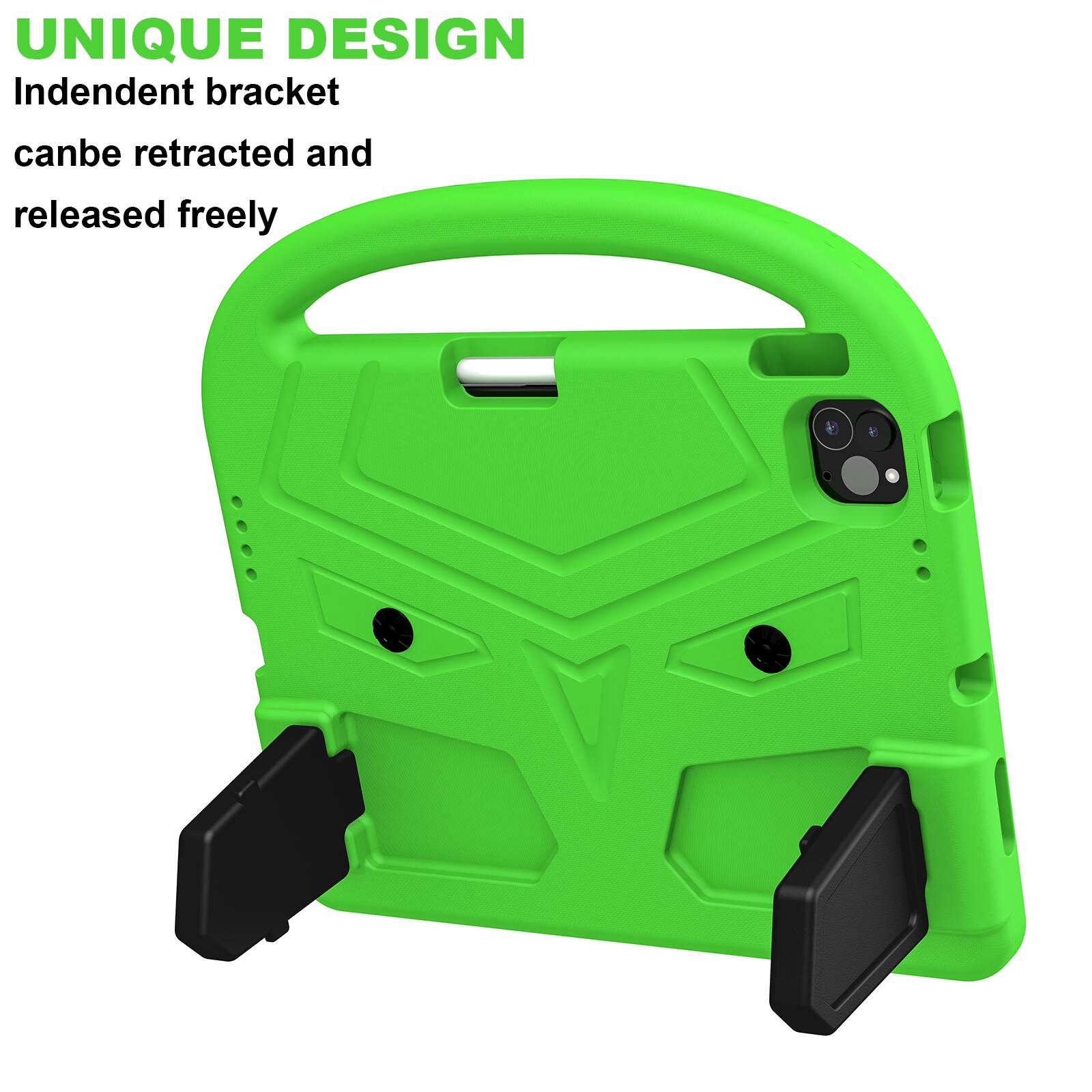 UNIQUE DESIGN  
Independent bracket  
can be retracted and released freely