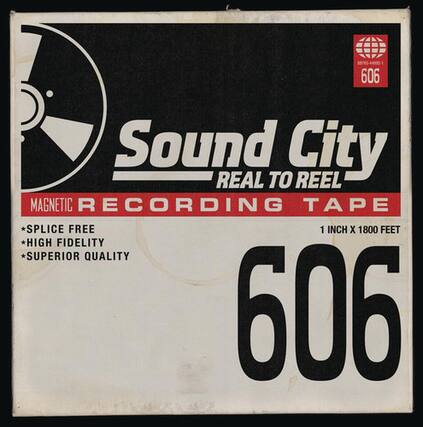 Sound City
REAL TO REEL
MAGNETIC RECORDING TAPE
606
+SPICE FREE
+HIGH FIDELITY
+SUPERIOR QUALITY
1 INCH X 1800 FEET