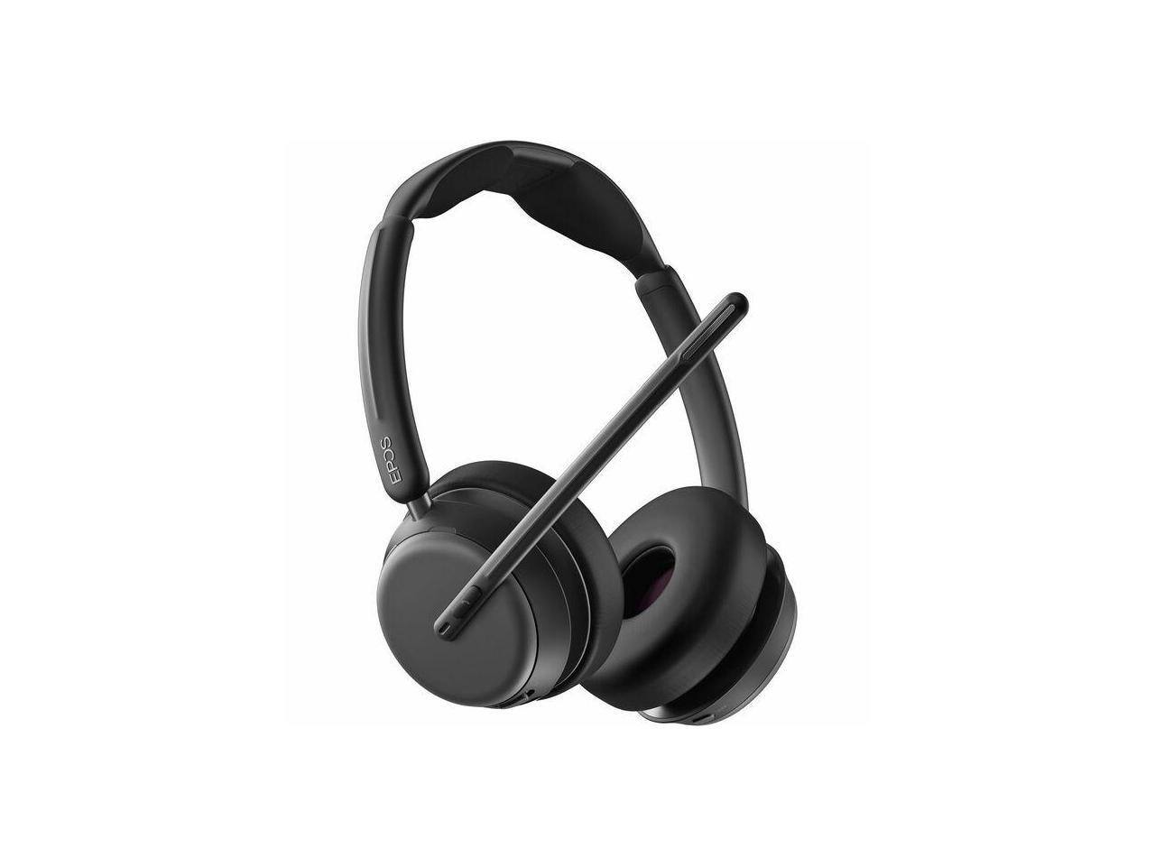 Front. EPOS - EPOS IMPACT 1061 Headset - Stereo - Wireless - Bluetooth - On-ear - Binaural - Circumaural - Noise Canceling - Black.