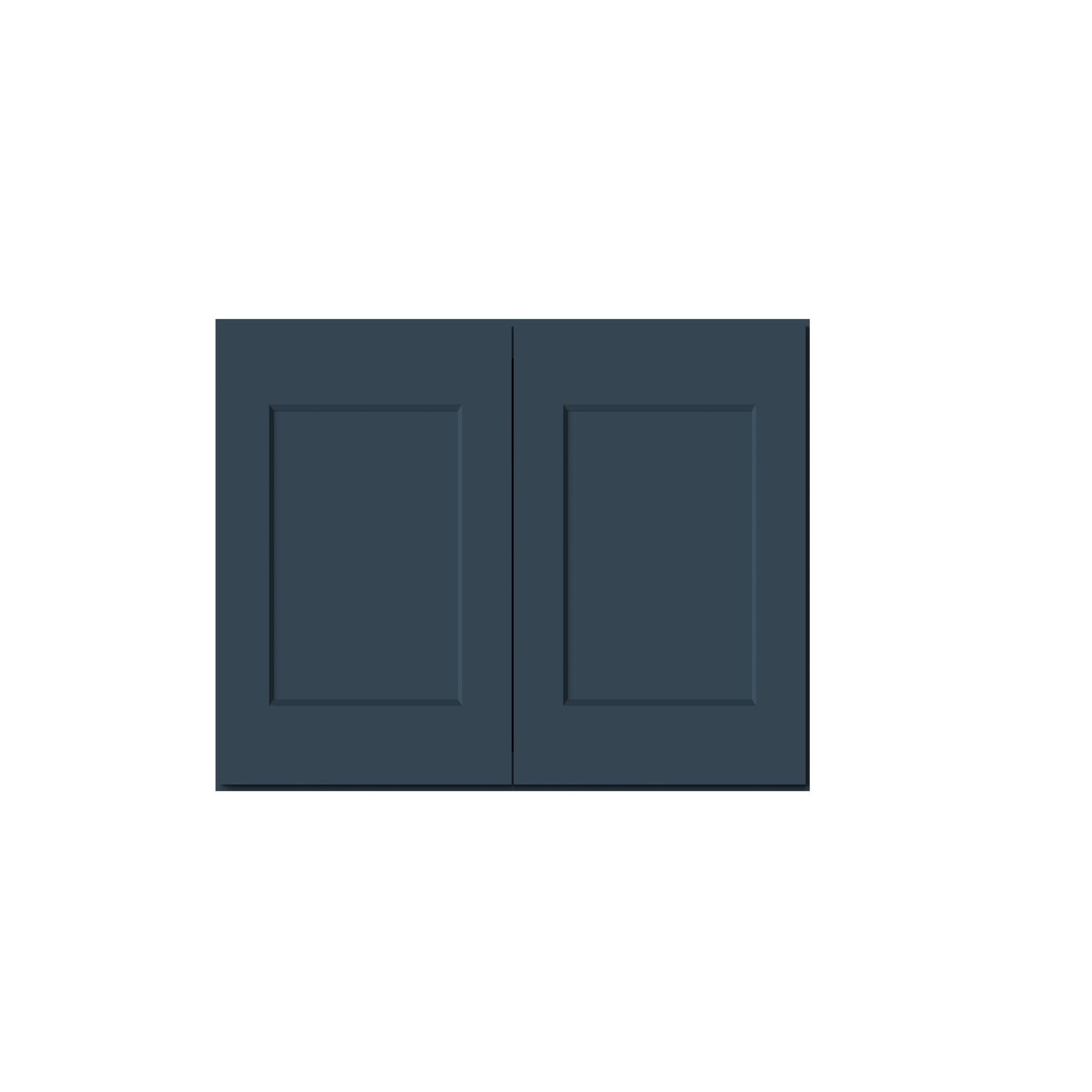 Alt View 1. Boyel Living - 36-in W x 18-in H x 12-in D Shaker RTA Kitchen Wall Cabinet with Soft-Close - Charcoal Blue.