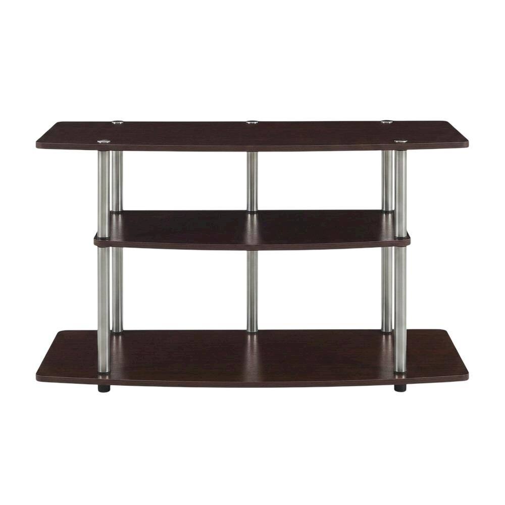 Alt View 4. FurniFact - TV stand in sleek design with ample storage and modern look - Black.