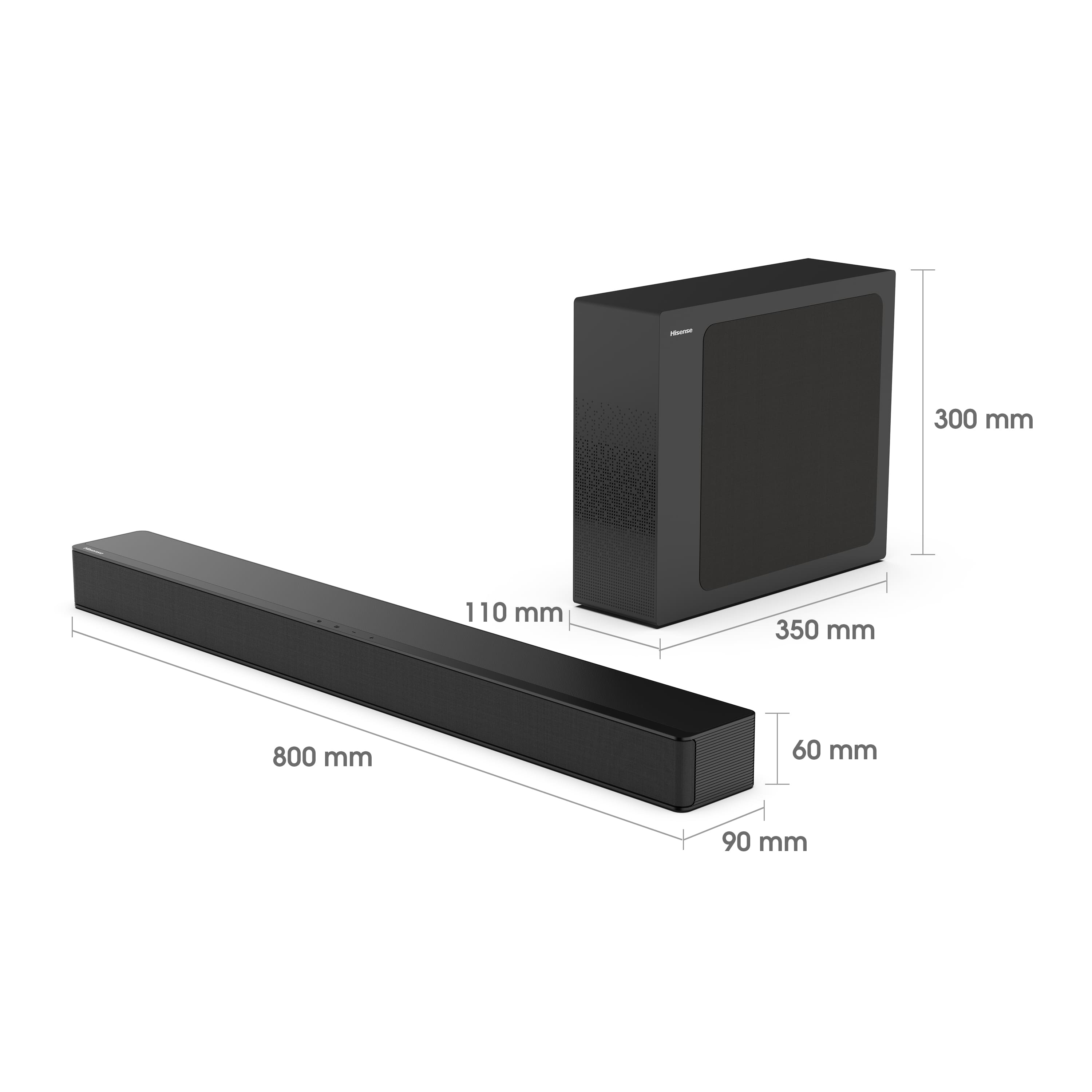 Hisense 2.1 Channel Soundbar with Wireless Subwoofer Black Hisense 2.1 Channel Soundbar with Wireless Subwoofer Black