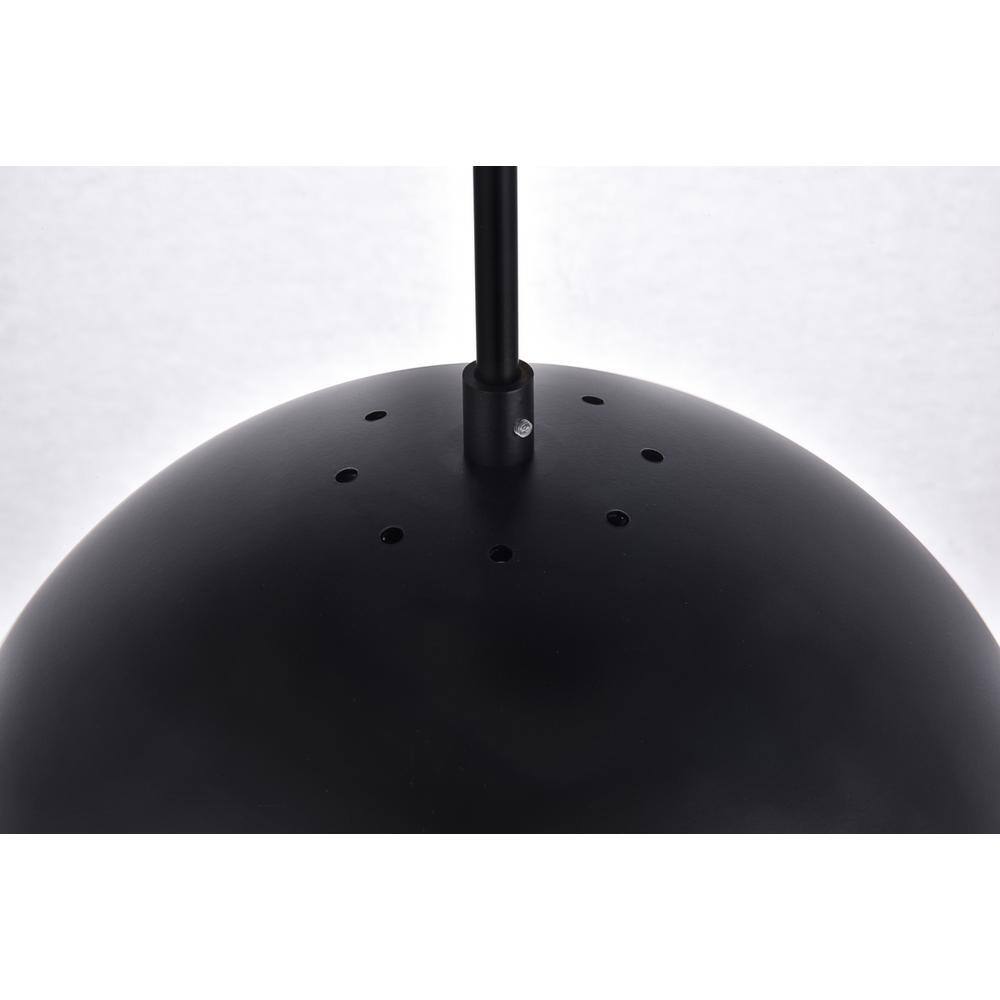 Left. Living District - Eclipse 1 Light Black Pendant With Clear Glass - Black And Clear.