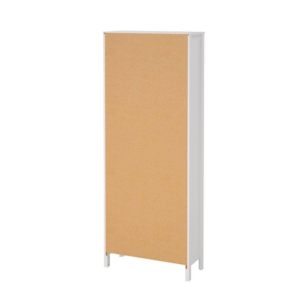Alt View 2. Tvilum - Madrid Adjustable 6 Shelf Bookcase, Open Storage Home Office Bookshelf - White.