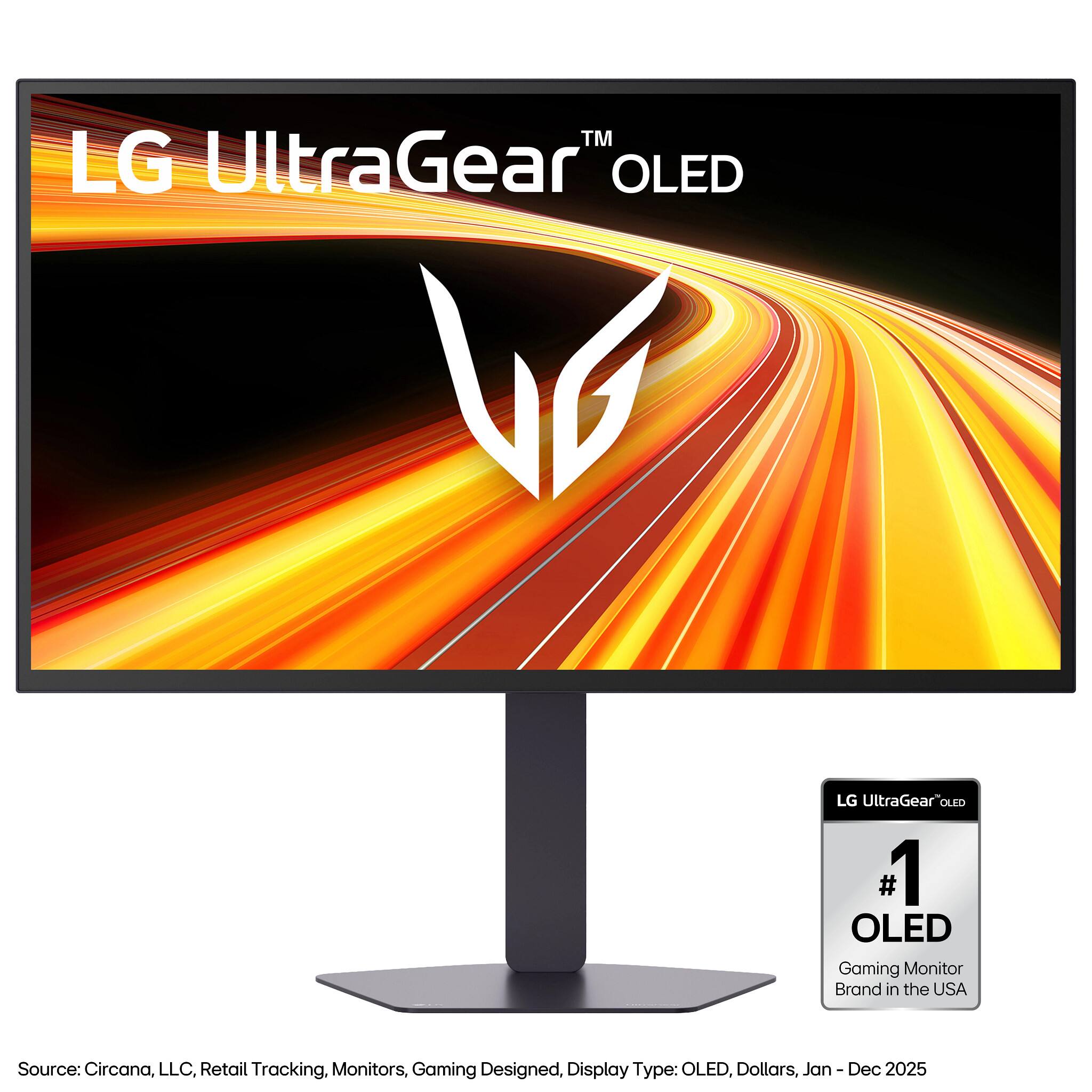 LG UltraGear™ OLED

LG UltraGear OLED

#1 OLED Gaming Monitor Brand in the USA

Source: Circana, LLC, Retail Tracking, Monitors, Gaming Designed, Display Type: OLED, Dollars, Jan - Dec 2025